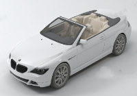 White sports car model