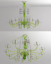 The fashion crystal chandeliers 3D models