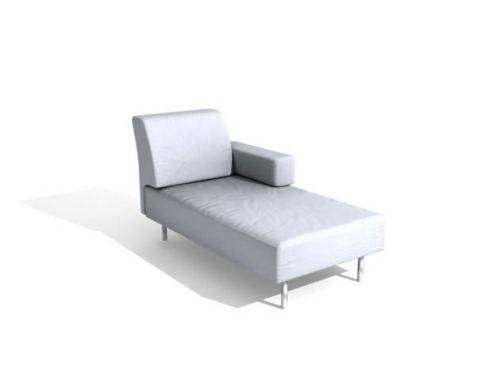 Indoor stylish white sofa bed 3d model