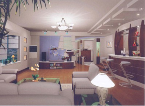 Casual living room model