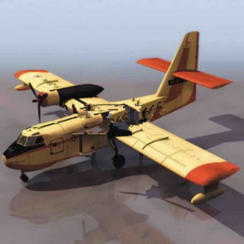 Yellow airplane 3d models