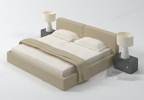 Simple bed 3d model