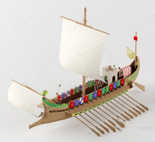 3d model racing sailboat