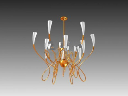 Orchid chandeliers 3d models