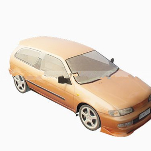 Yellow car 3d model