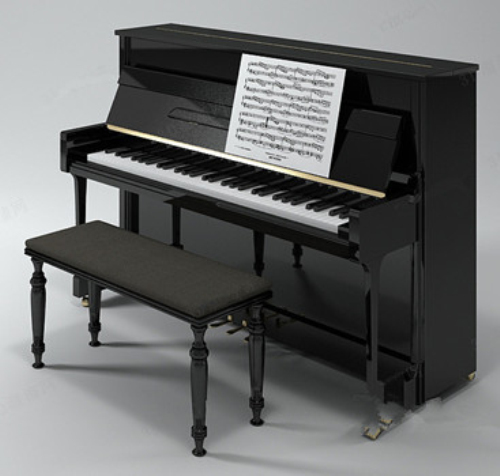 3d model of high-grade piano