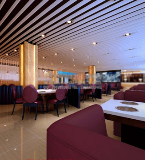 Commercial restaurant 3d model