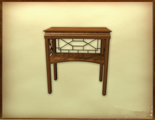 Retro wooden table 3d model