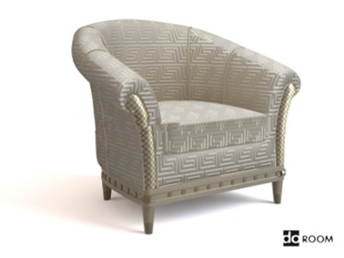 Silver Armchair 3d model