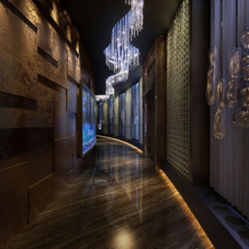 The lounge bar corridor 3d model