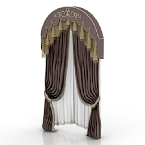 European retro curtains model