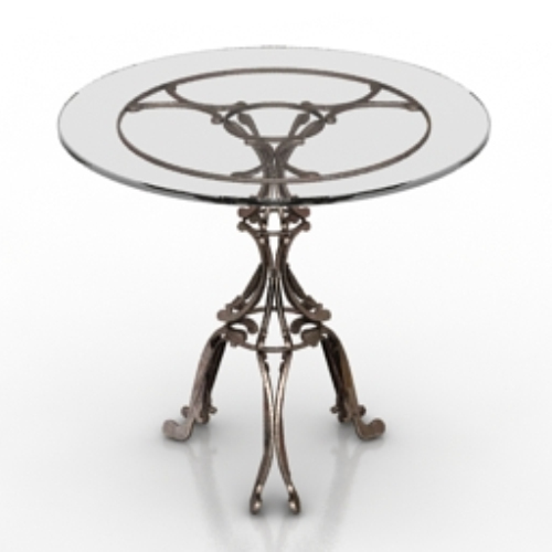 European refined metal coffee table model
