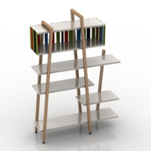 Color bookshelf model