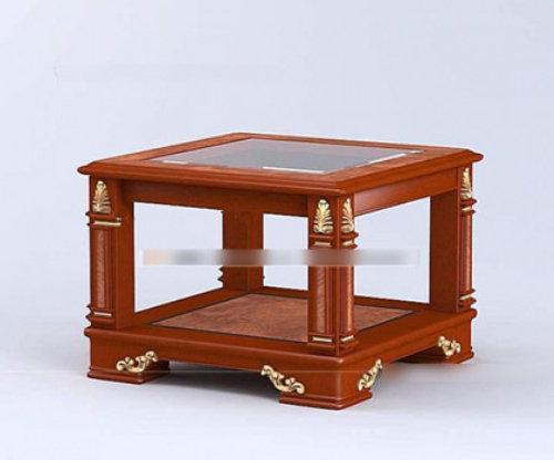 Retro brown coffee table model