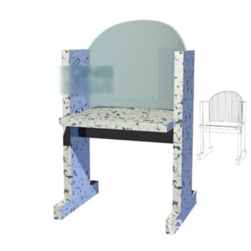 Cute children's table 3d model