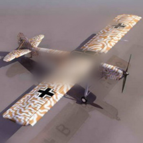 3d model airplane field