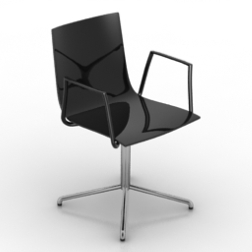 Exquisite slim swivel chair 3d model