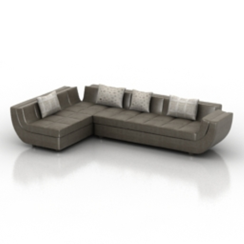 gray atmosphere multiplayer sofa 3d model