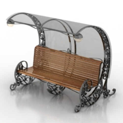 European street bench model