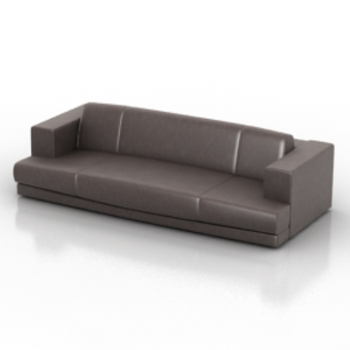 Multiplayer leather sofa 3D model