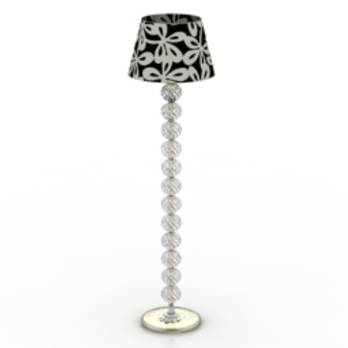 black and white crystal floor lamp model textures