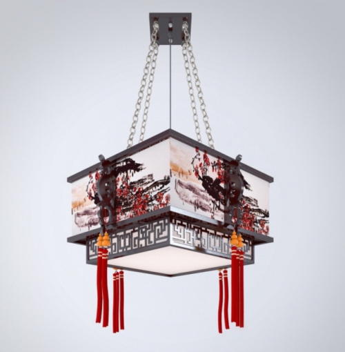Chinese style chandeliers 3D model