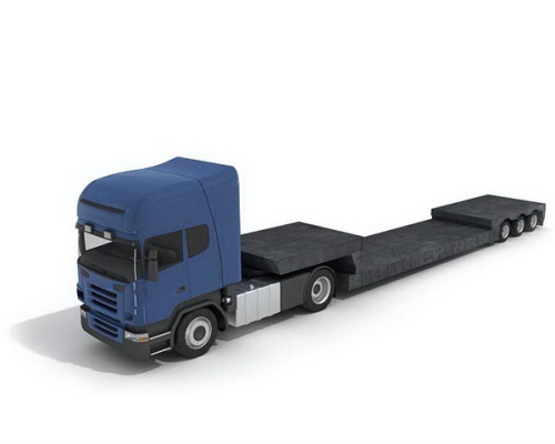 Loading and unloading truck 3D model