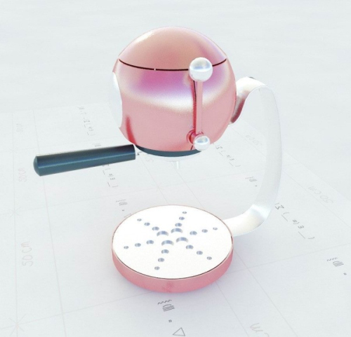Pink Kettle 3d model