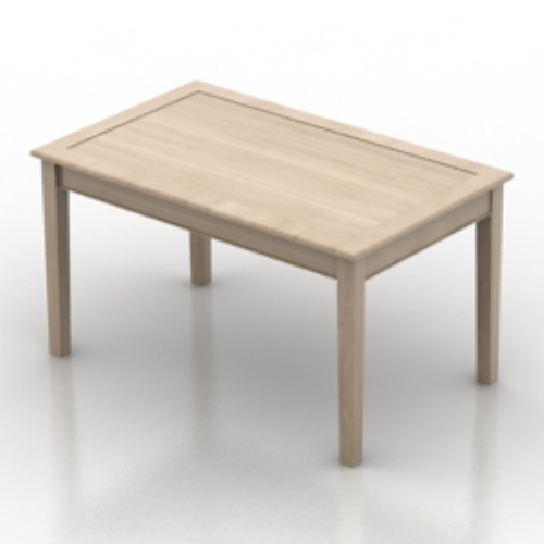 Simple wooden table model
