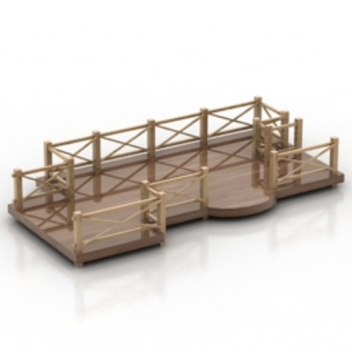 3D model of the park decorative bridges