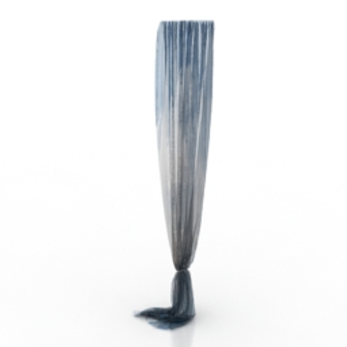 blue floor curtains 3D models 