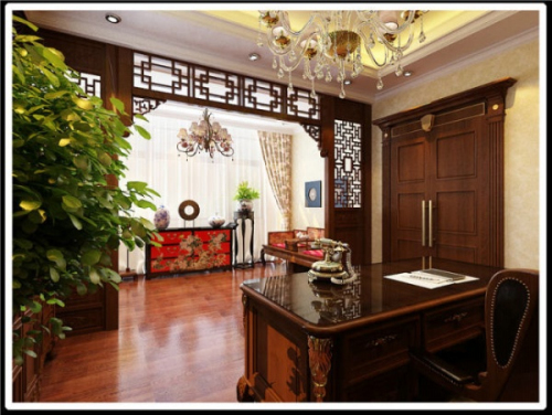 classical Chinese style large living room 3D models