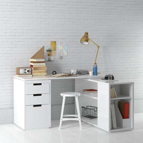 white desk 3D models
