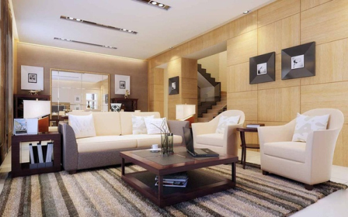 Simple and stylish home living room 3d model