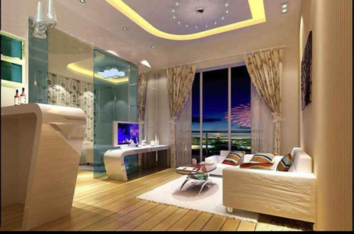 Modern style apartment living room 3D model