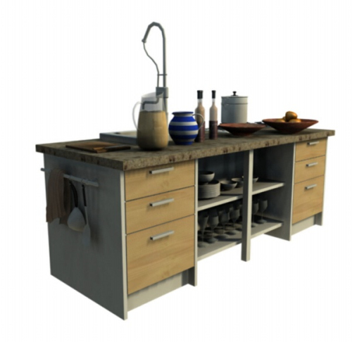 Simple texture 3d model Cabinet