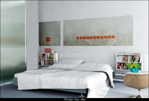 Simple bedroom 3d models