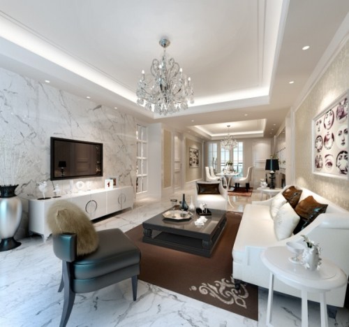 Beautiful living room 3d model