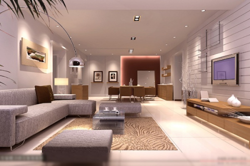 Modern style living room 3D models