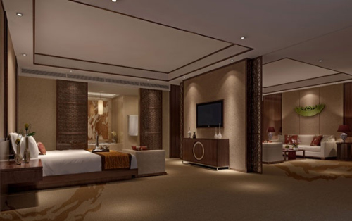 Chinese living room bedroom suite 3d model