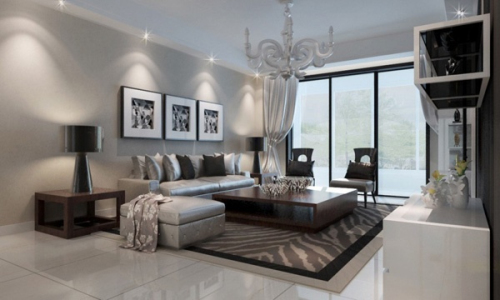Beautifully modern living room 3d model