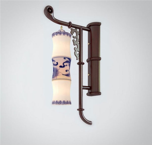 Antique porcelain wall lamp 3D Model