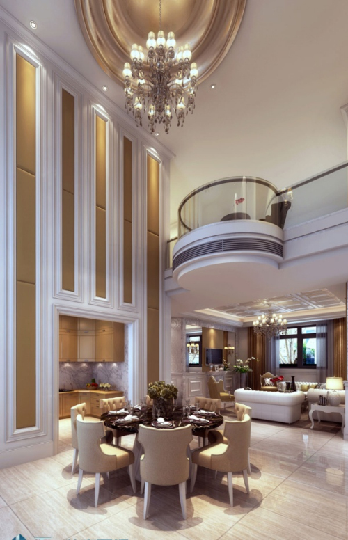 Luxury home dining 3d model