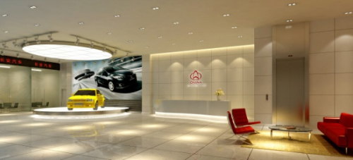 Auto shop sales hall 3D model 