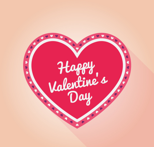 Valentine love pink lace vector material