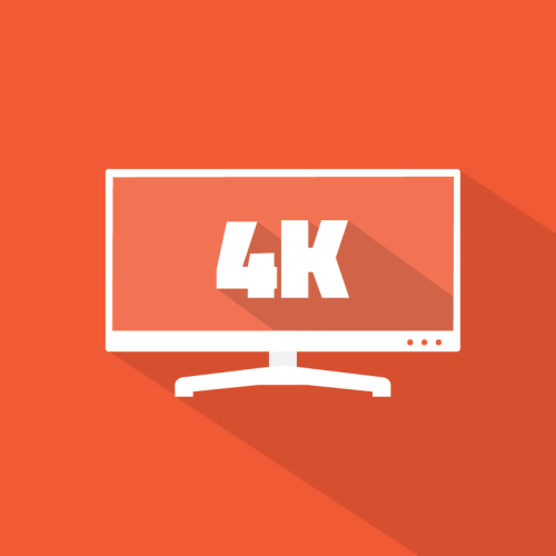 4K TV flat design vector material
