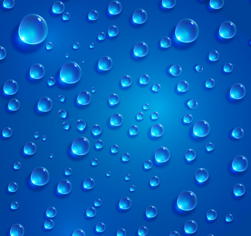 Crystal drops blue background vector material