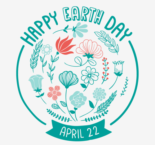 Fresh floral design vector Earth Day