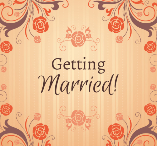 Vintage floral wedding poster vector