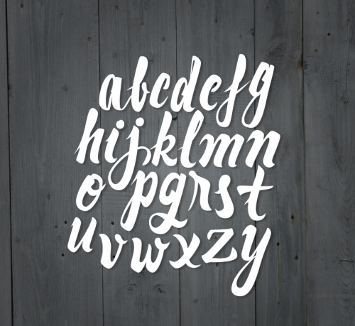 White letter design vector material